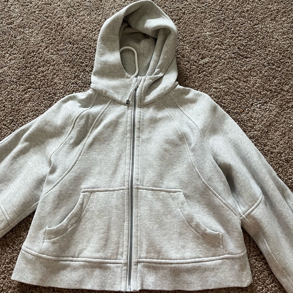 Lululemon Scuba Oversized Full-Zip Hoodie Light Gray Size XS/S
